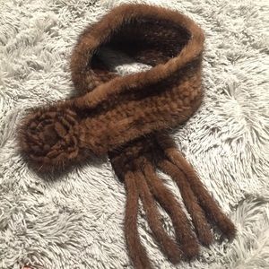 Super soft scarf real fur gift from my friend